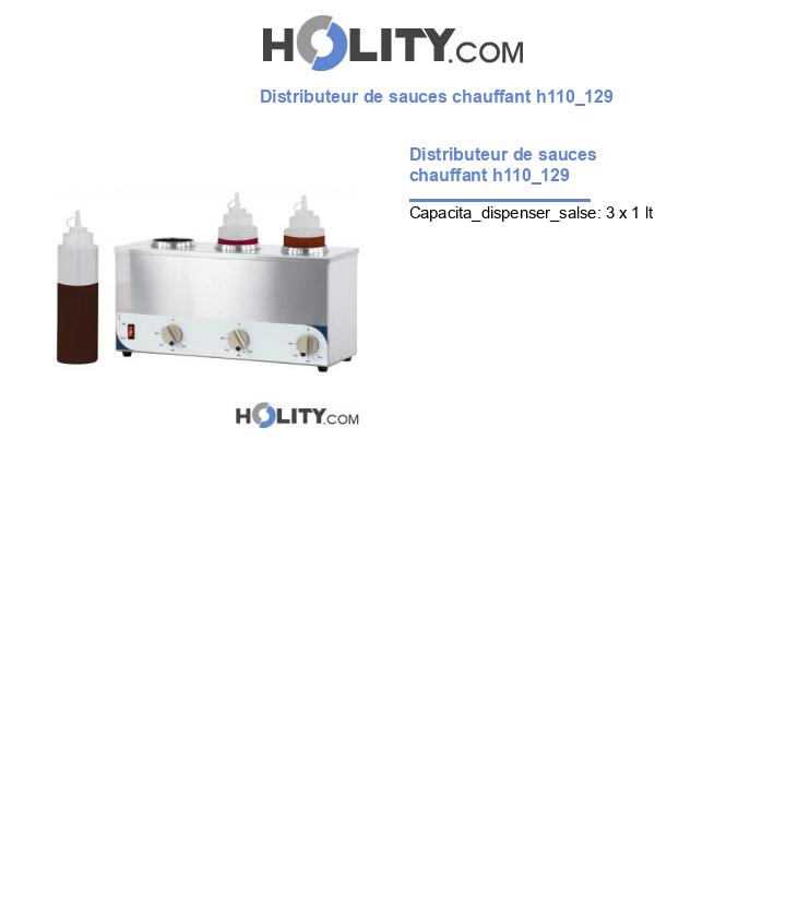 Distributeur de sauces chauffant h110_129