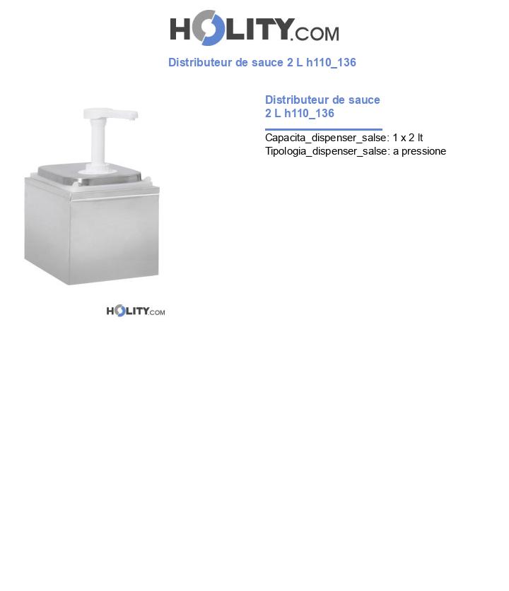 Distributeur de sauce 2 L h110_136