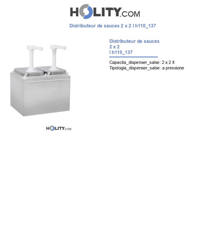 Distributeur de sauces 2 x 2 l h110_137