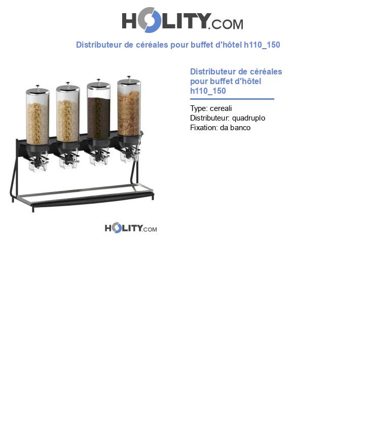 Distributeur de céréales pour buffet d'hôtel h110_150
