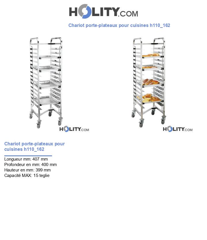 Chariot porte-plateaux pour cuisines h110_162