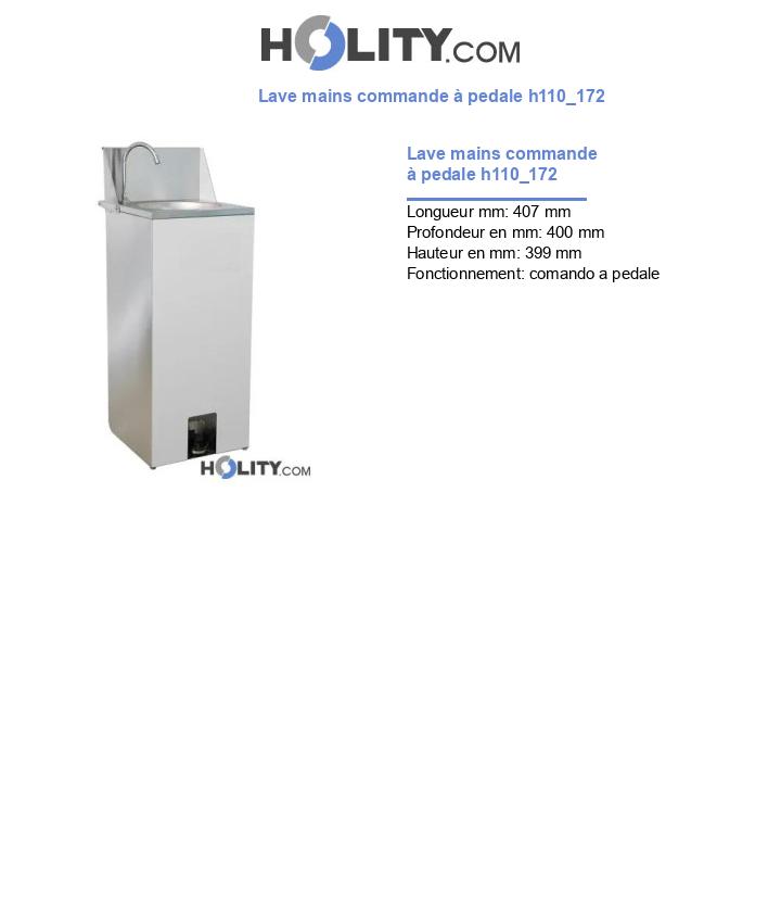 Lave mains commande à pedale h110_172