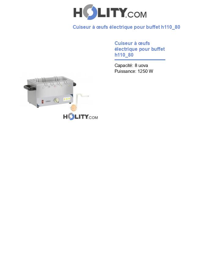 Cuiseur à œufs électrique pour buffet h110_80