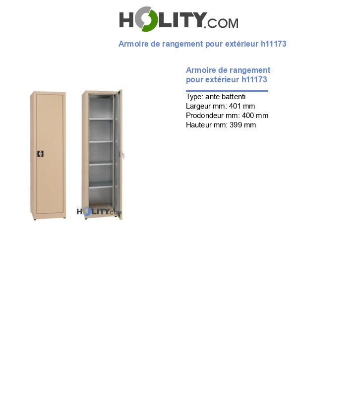 Armoire de rangement pour extérieur h11173