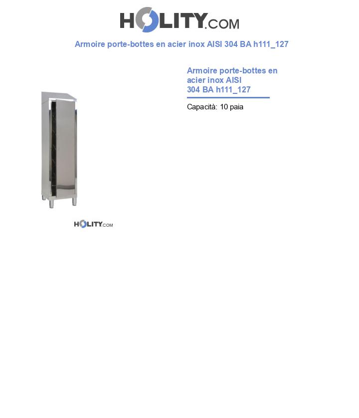 Armoire porte-bottes en acier inox AISI 304 BA h111_127