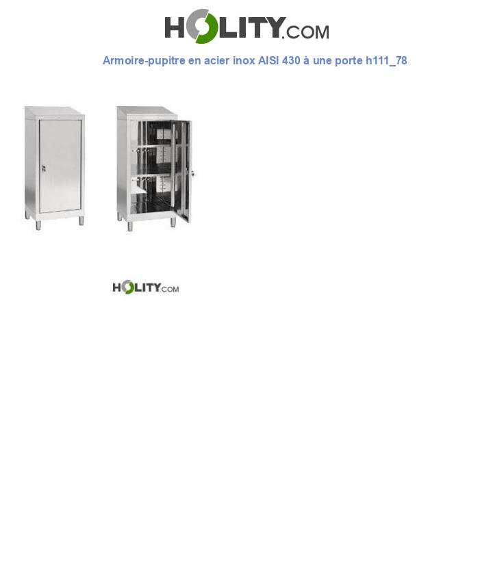 Armoire-pupitre en acier inox AISI 430 à une porte h111_78