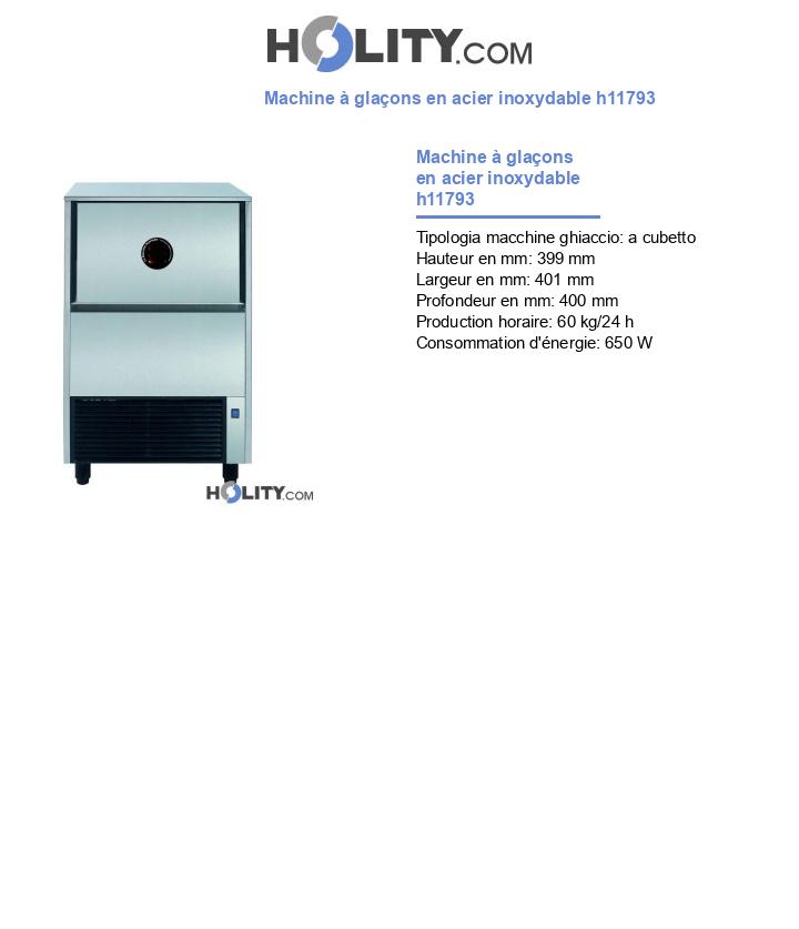 Machine à glaçons en acier inoxydable h11793