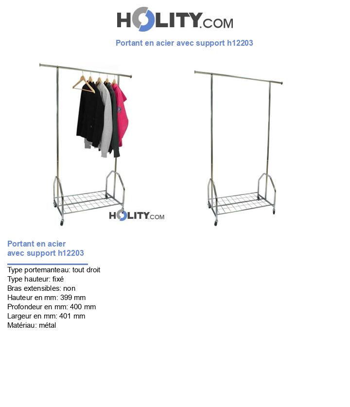 Portant en acier avec support h12203