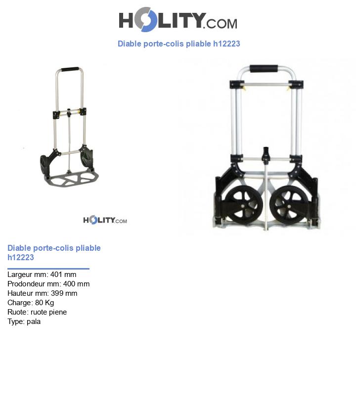 Diable porte-colis pliable h12223