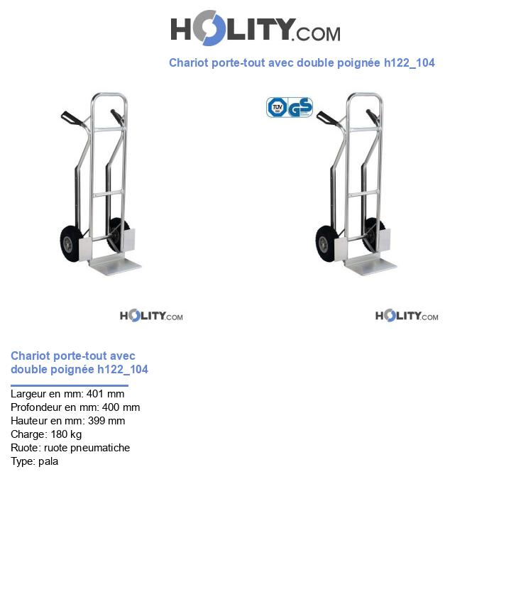 Chariot porte-tout avec double poignée h122_104