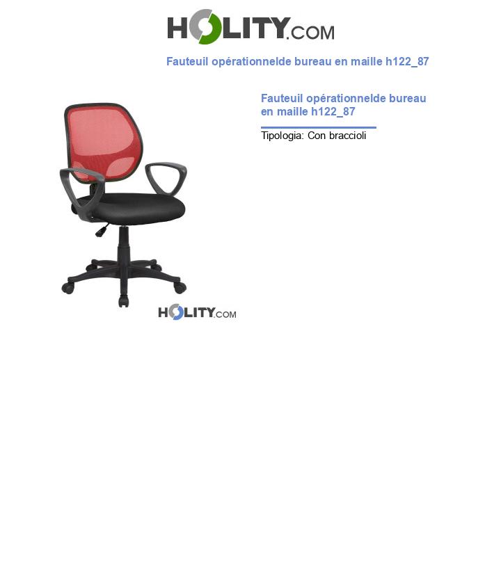 Fauteuil opérationnelde bureau en maille h122_87