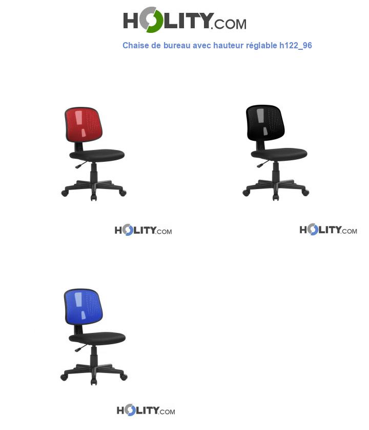 Chaise de bureau avec hauteur réglable h122_96