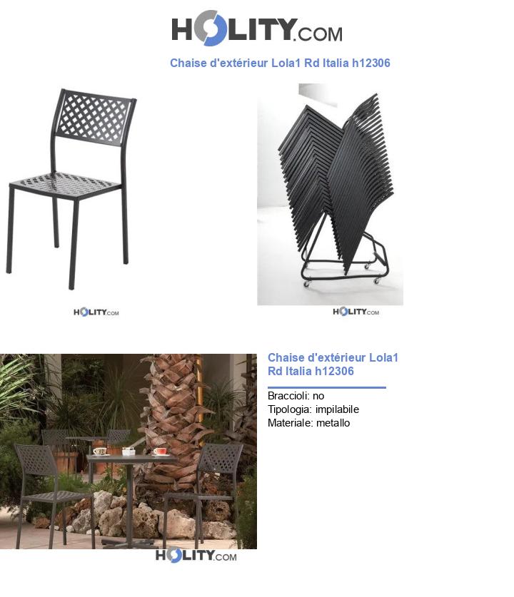 Chaise d'extérieur Lola1 Rd Italia h12306