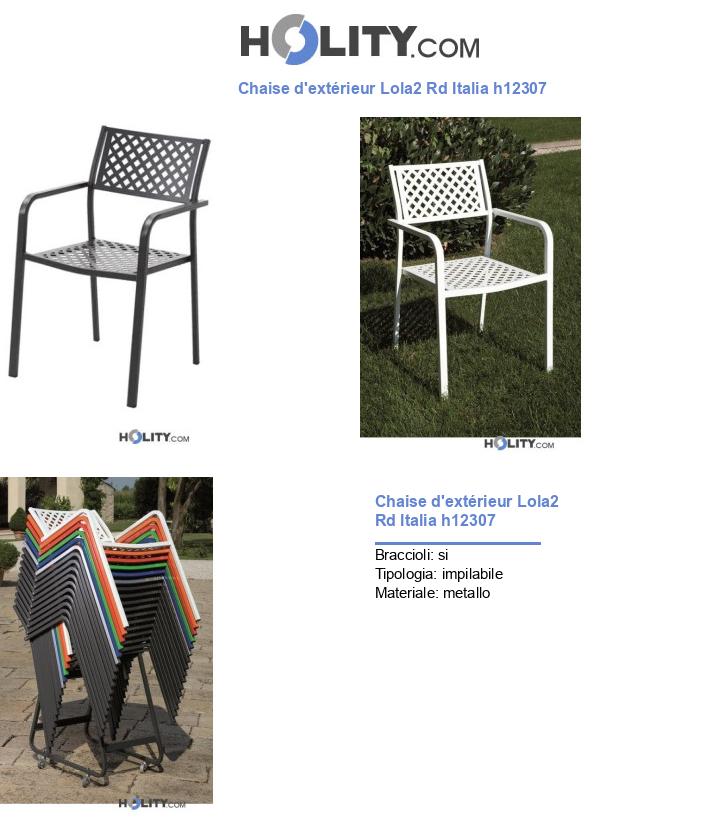 Chaise d'extérieur Lola2 Rd Italia h12307