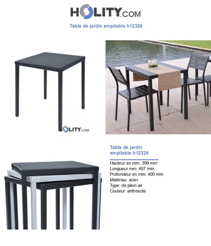 Table de jardin empilable h12326