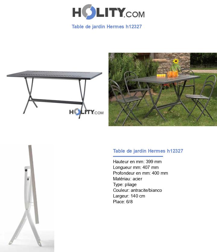 Table de jardin Hermes h12327