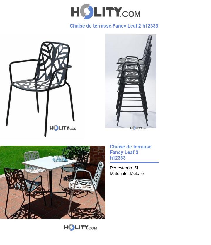 Chaise de terrasse Fancy Leaf 2 h12333