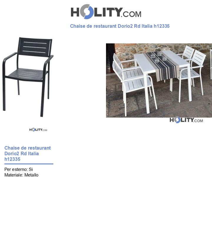 Chaise de restaurant Dorio2 Rd Italia h12335