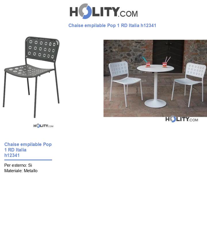 Chaise empilable Pop 1 RD Italia h12341