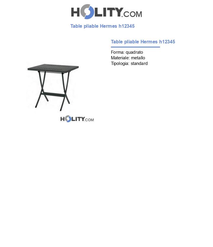Table pliable Hermes h12345