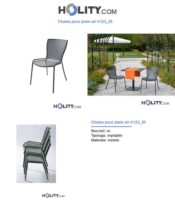 Chaise pour plein air h123_53