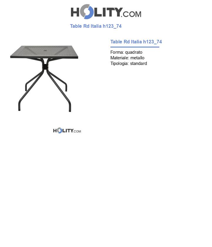 Table Rd Italia h123_74