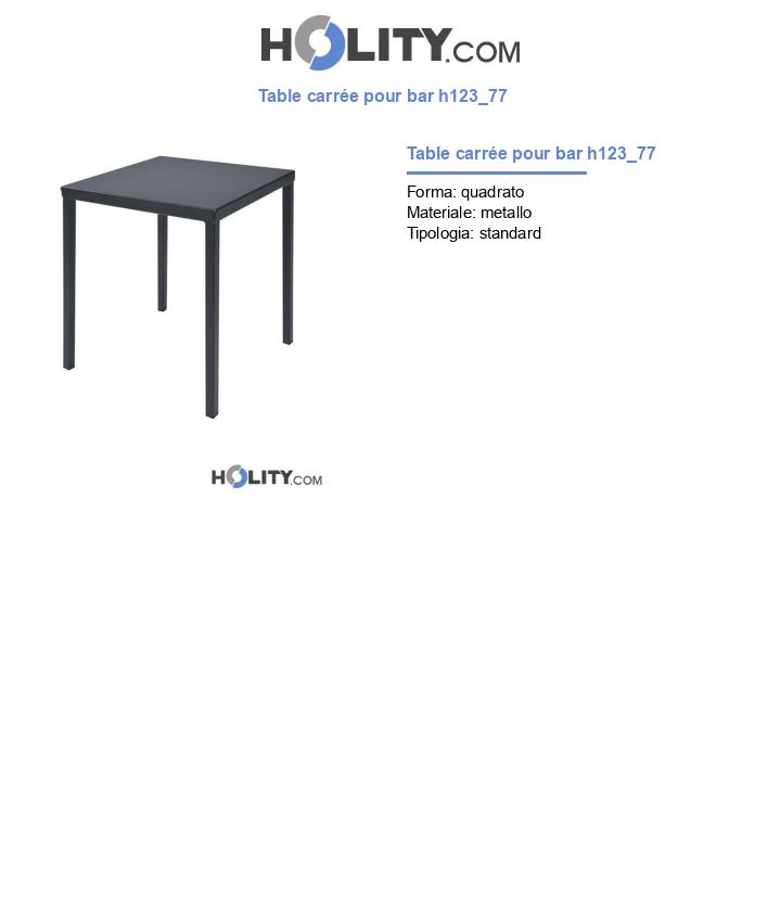 Table carrée pour bar h123_77