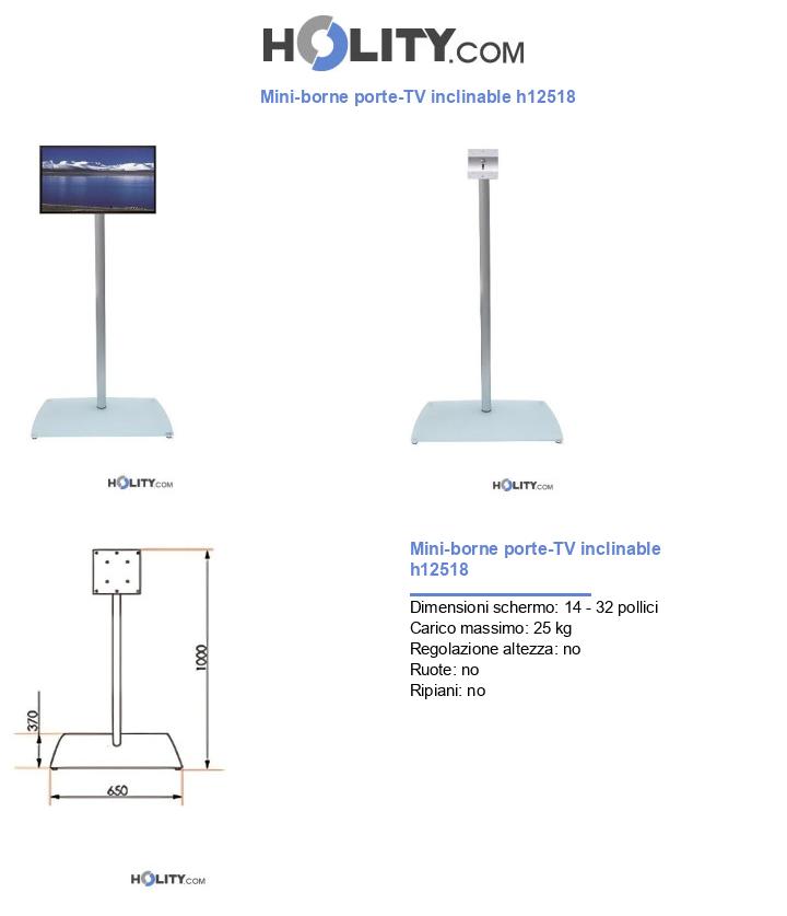 Mini-borne porte-TV inclinable h12518
