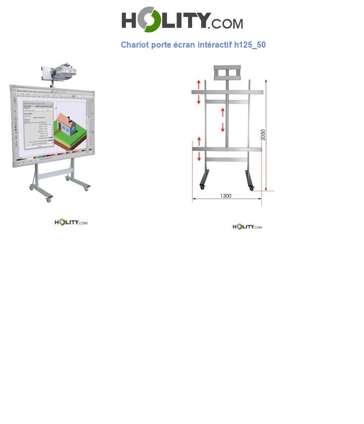 Chariot porte écran intéractif h125_50