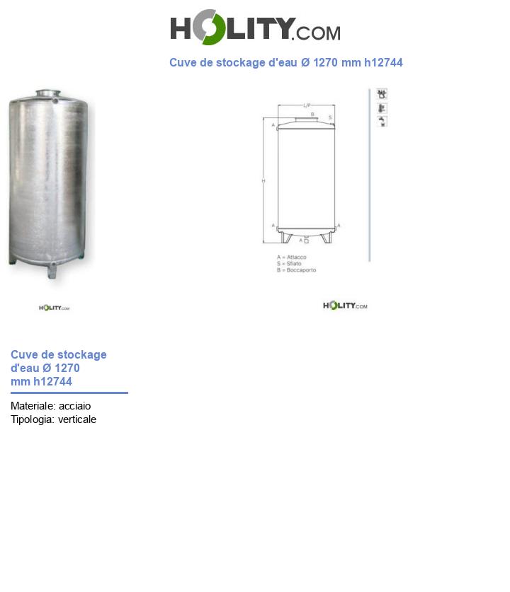 Cuve de stockage d'eau Ø 1270 mm h12744