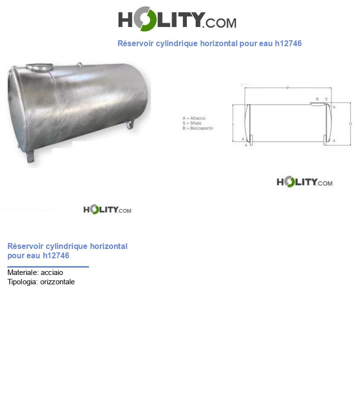 Réservoir cylindrique horizontal pour eau h12746