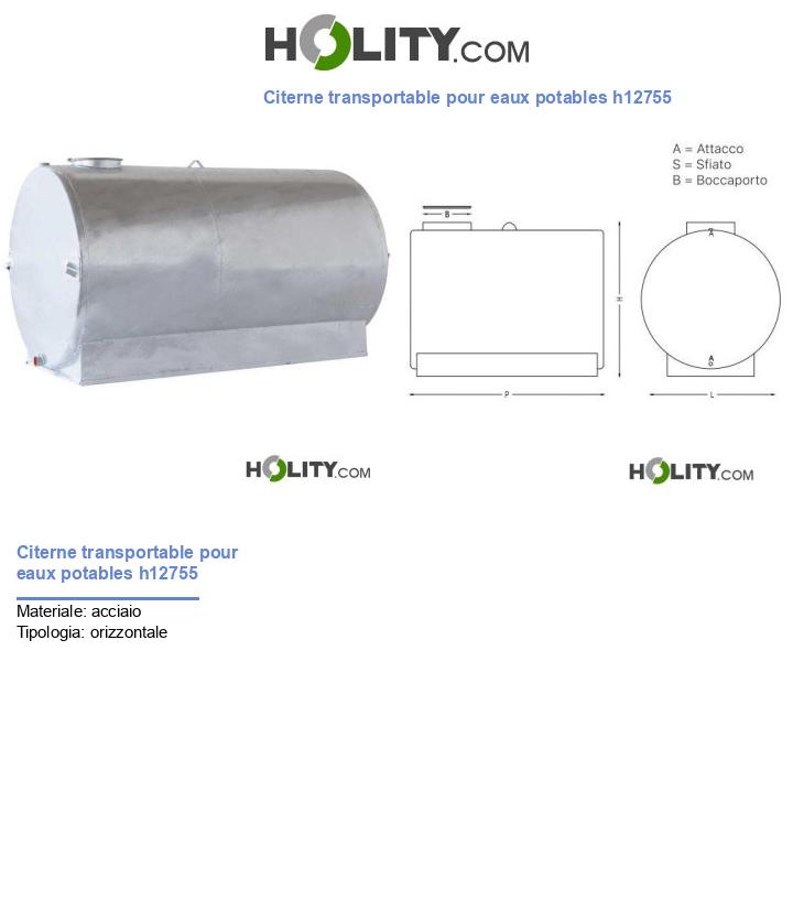 Citerne transportable pour eaux potables h12755