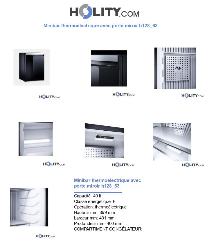 Minibar thermoélectrique avec porte miroir h128_63