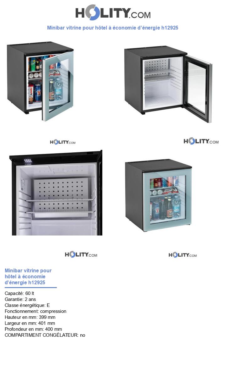 Minibar vitrine pour hôtel à économie d’énergie h12925