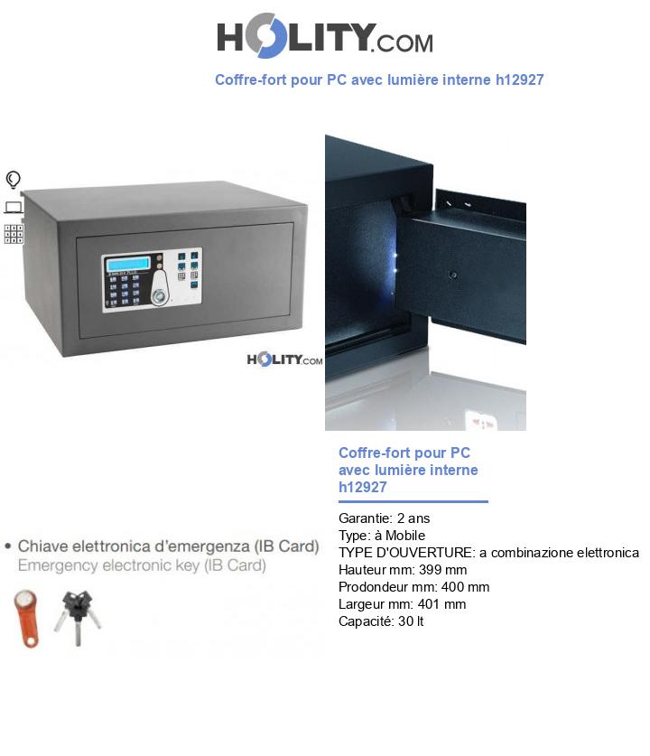 Coffre-fort pour PC avec lumière interne h12927