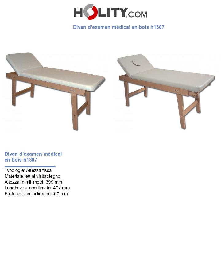 Divan d’examen médical en bois h1307