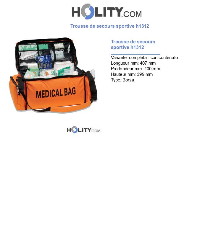 Trousse de secours sportive h1312