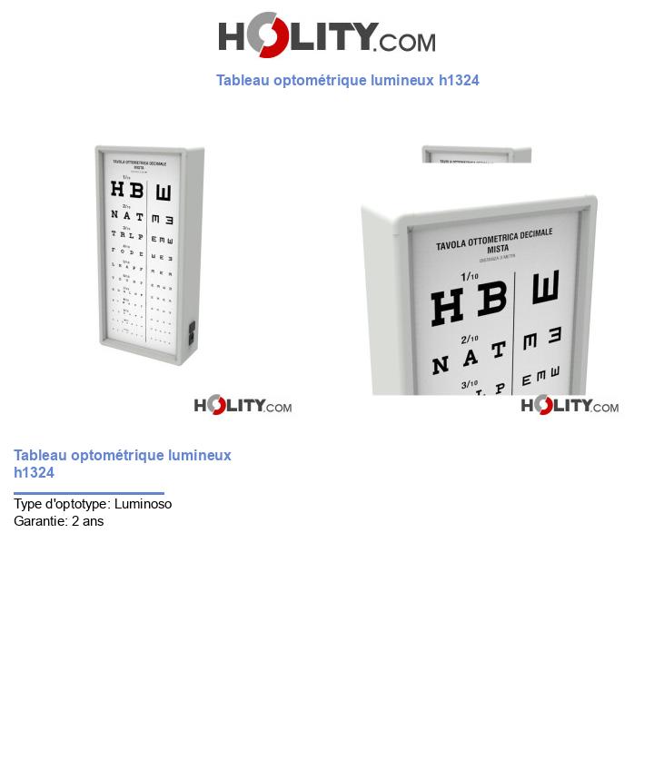 Tableau optométrique lumineux h1324