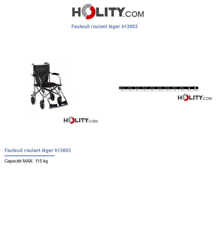 Fauteuil roulant léger h13603