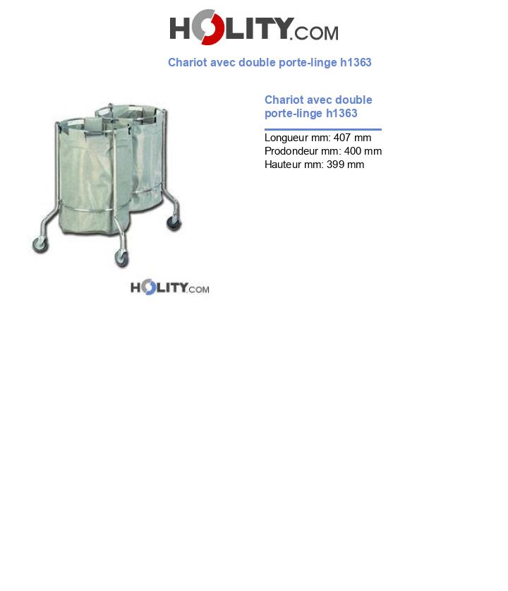 Chariot avec double porte-linge h1363