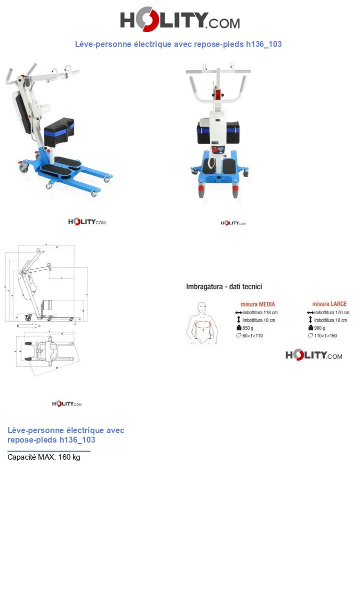 Lève-personne électrique avec repose-pieds h136_103
