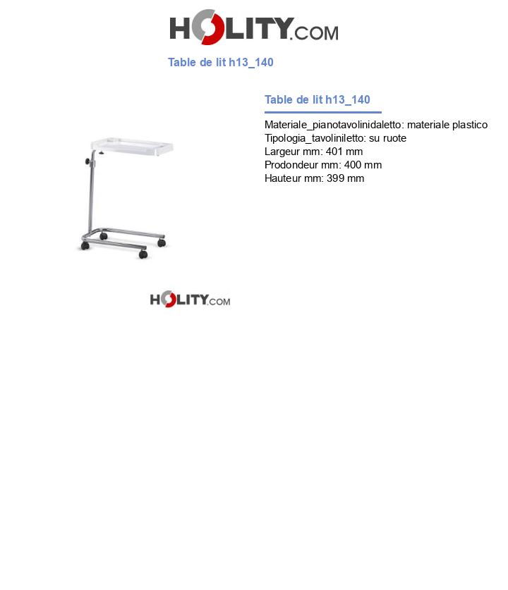 Table de lit h13_140
