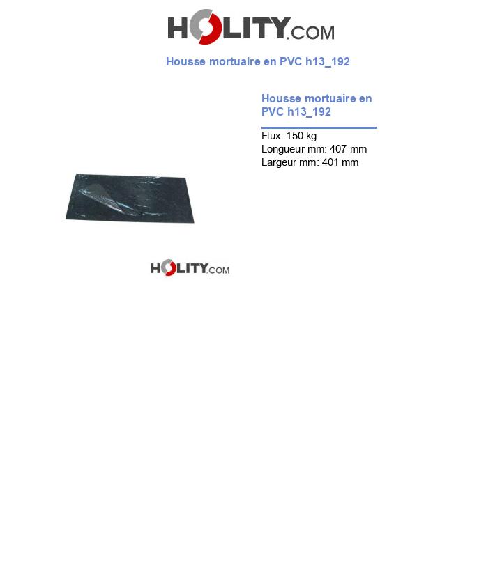 Housse mortuaire en PVC h13_192