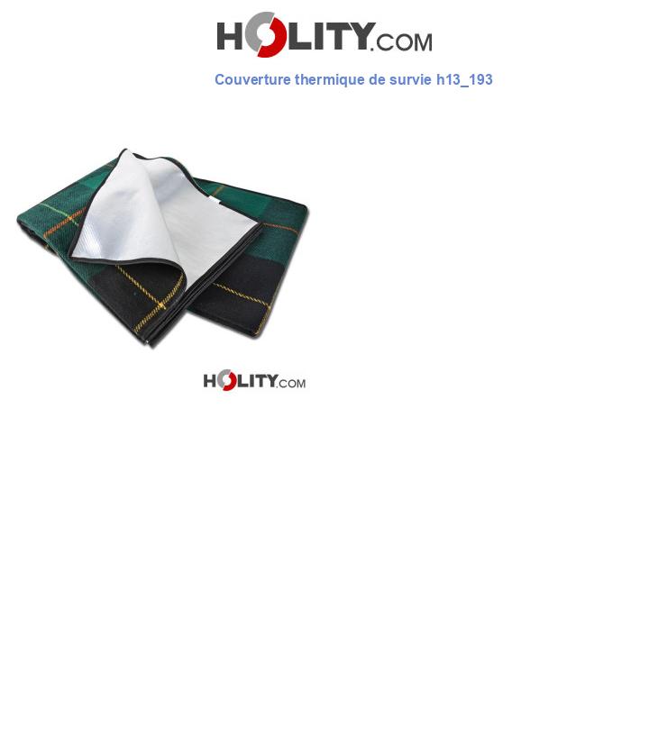 Couverture thermique de survie h13_193