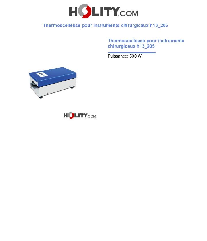 Thermoscelleuse pour instruments chirurgicaux h13_205