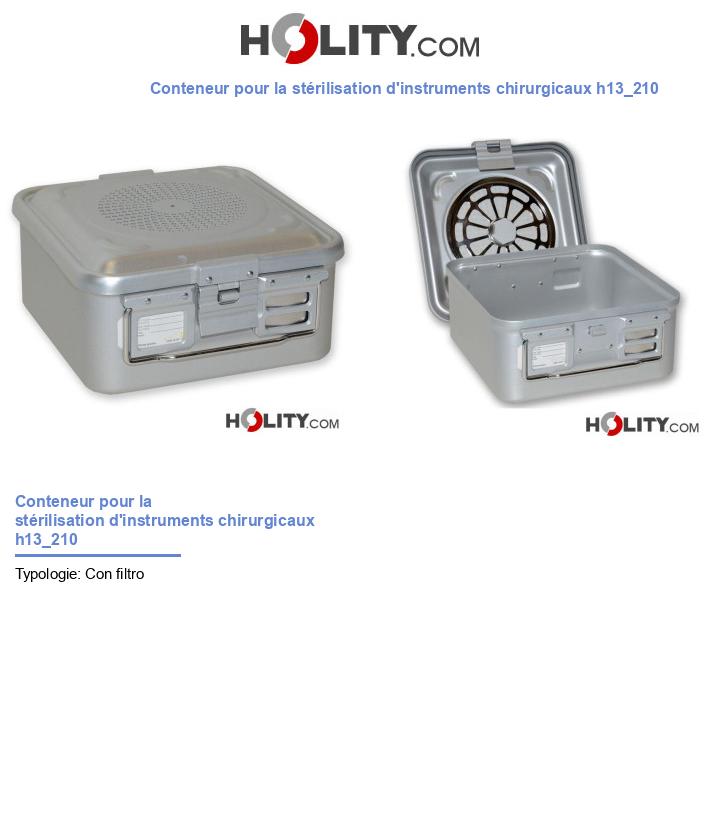 Conteneur pour la stérilisation d'instruments chirurgicaux h13_210