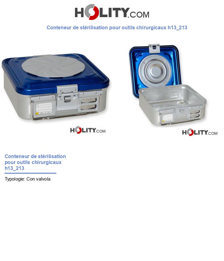 Conteneur de stérilisation pour outils chirurgicaux h13_213