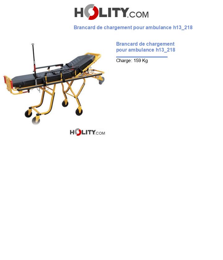 Brancard de chargement pour ambulance h13_218