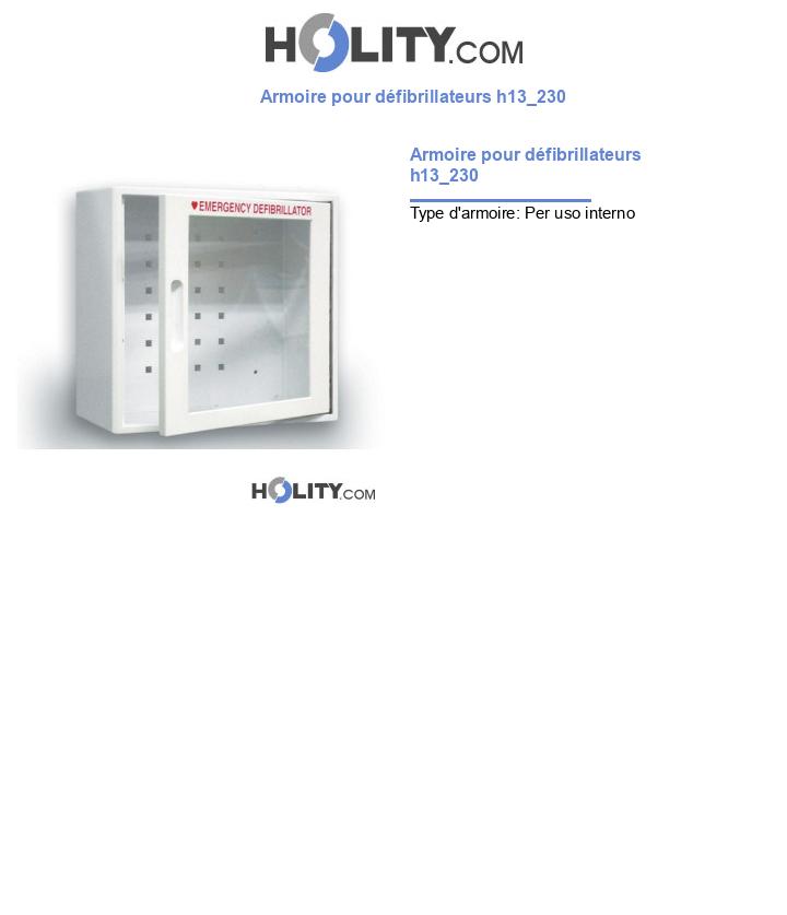 Armoire pour défibrillateurs h13_230
