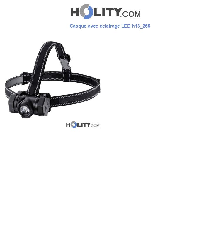 Casque avec éclairage LED h13_265